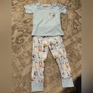 Kids boutique Pajamas Set - BLUEY Light Blue